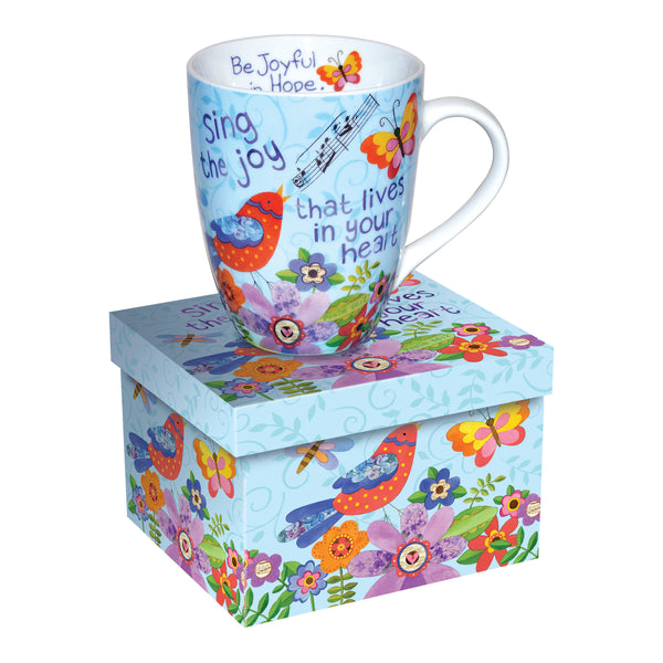 Sing Joy Bird, Psalm 66: 2 Ceramic Curvy Mug