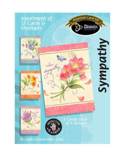 Boxed Cards: Sympathy, Bouquets And Swirls - KJV