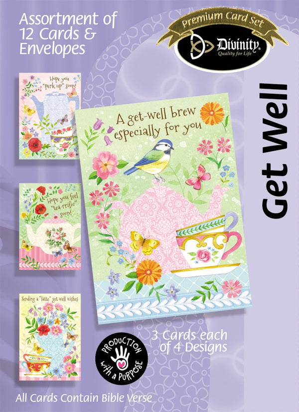 Divinity Boutique Boxed Cards: Get Well, Tea & Coffee
