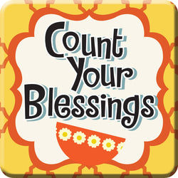 Oak Patch Gifts Retro Kitchen: Ceramic Magnet, Count Your Blessings