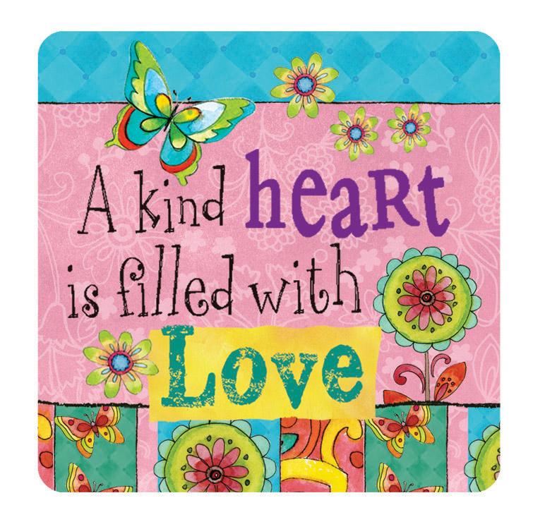 Oak Patch Gifts Hearts 'N Hugs: Ceramic Magnet, A kind Heart is filled with Love