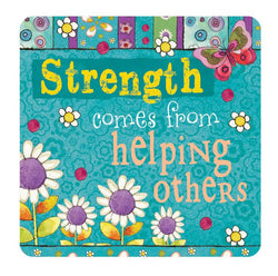 Divinity Boutique Hearts 'N Hugs: Ceramic Magnet - Strength comes from helping others