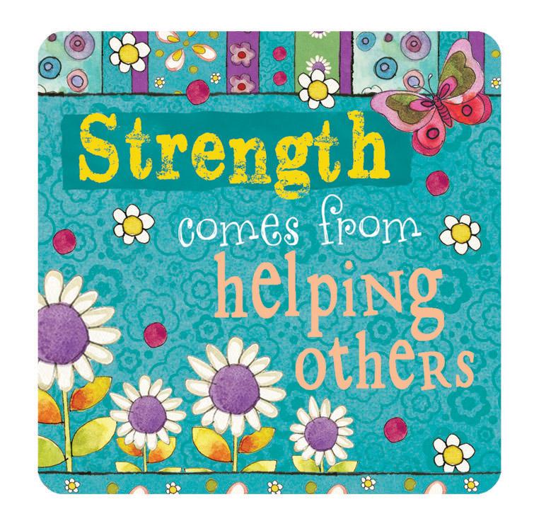 Oak Patch Gifts Hearts 'N Hugs: Ceramic Magnet, Strength comes from helping others