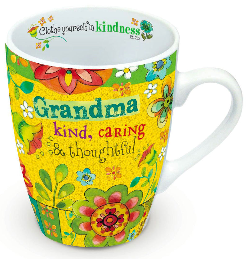 Colorful 12 oz ceramic mug with matching gift box. Features uplifting message on outside of mug and scripture verse on the inside. Dishwasher and microwave safe. Coordinates with other items from our Hearts 'N Hugs collection. Material: Ceramic.