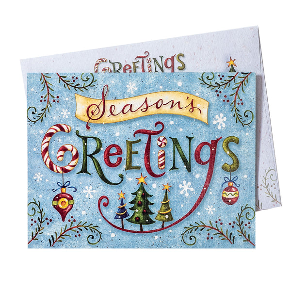 Boxed Christmas Cards: Seasons Greetings Word Whimsy