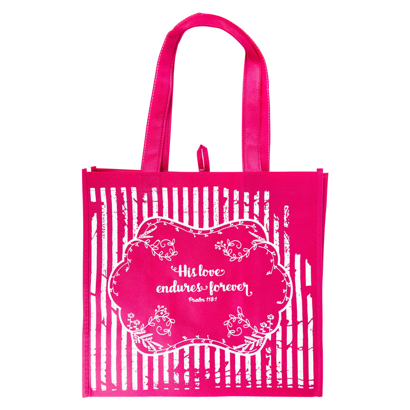 Eco Tote: Pink His Love Endures