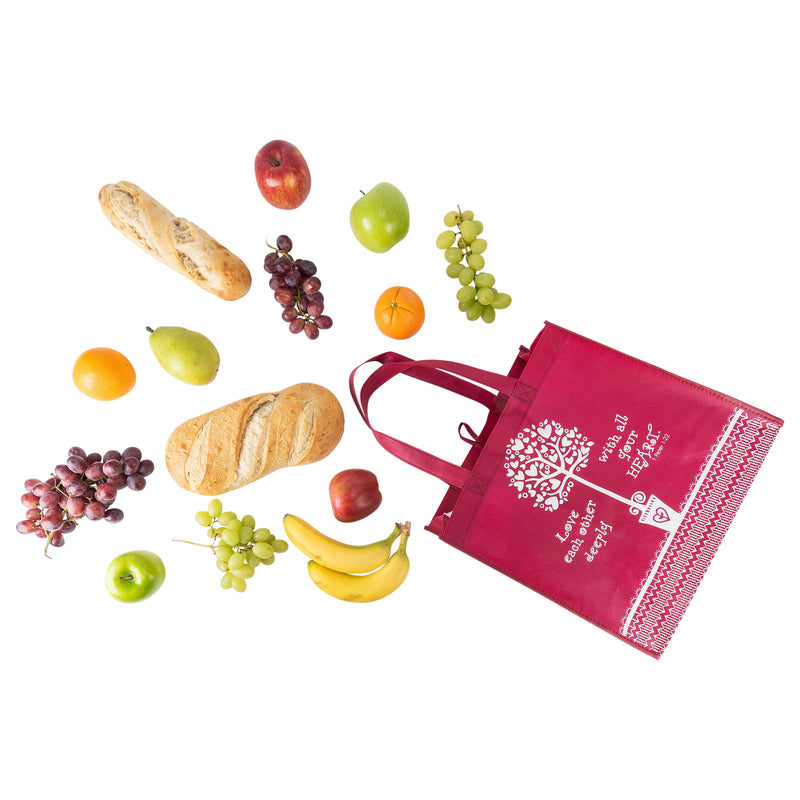 Eco Tote: Raspberry Love Each Other