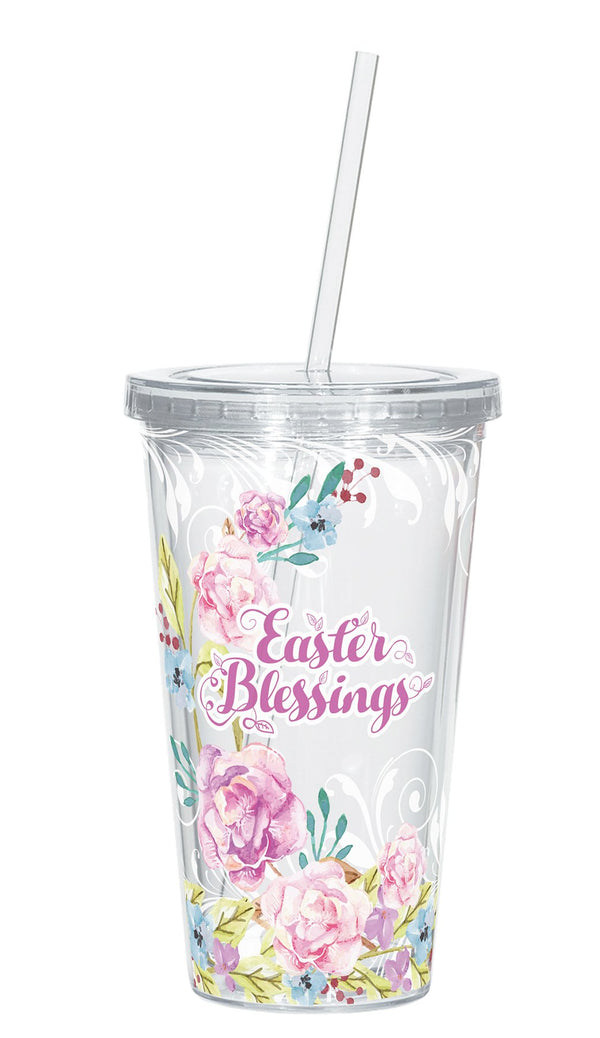 Divinity Boutique Watercolor Easter Blessings Straw Cups
