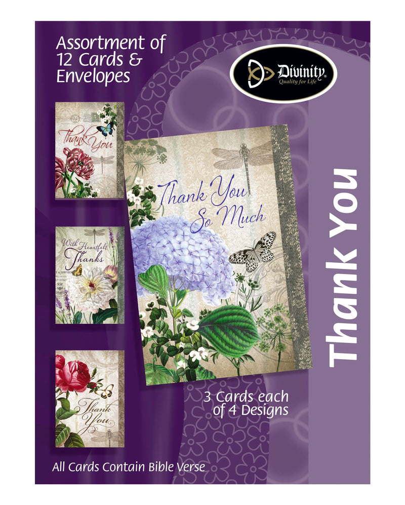 Boxed Cards: Thank You, Vintage Florals - KJV