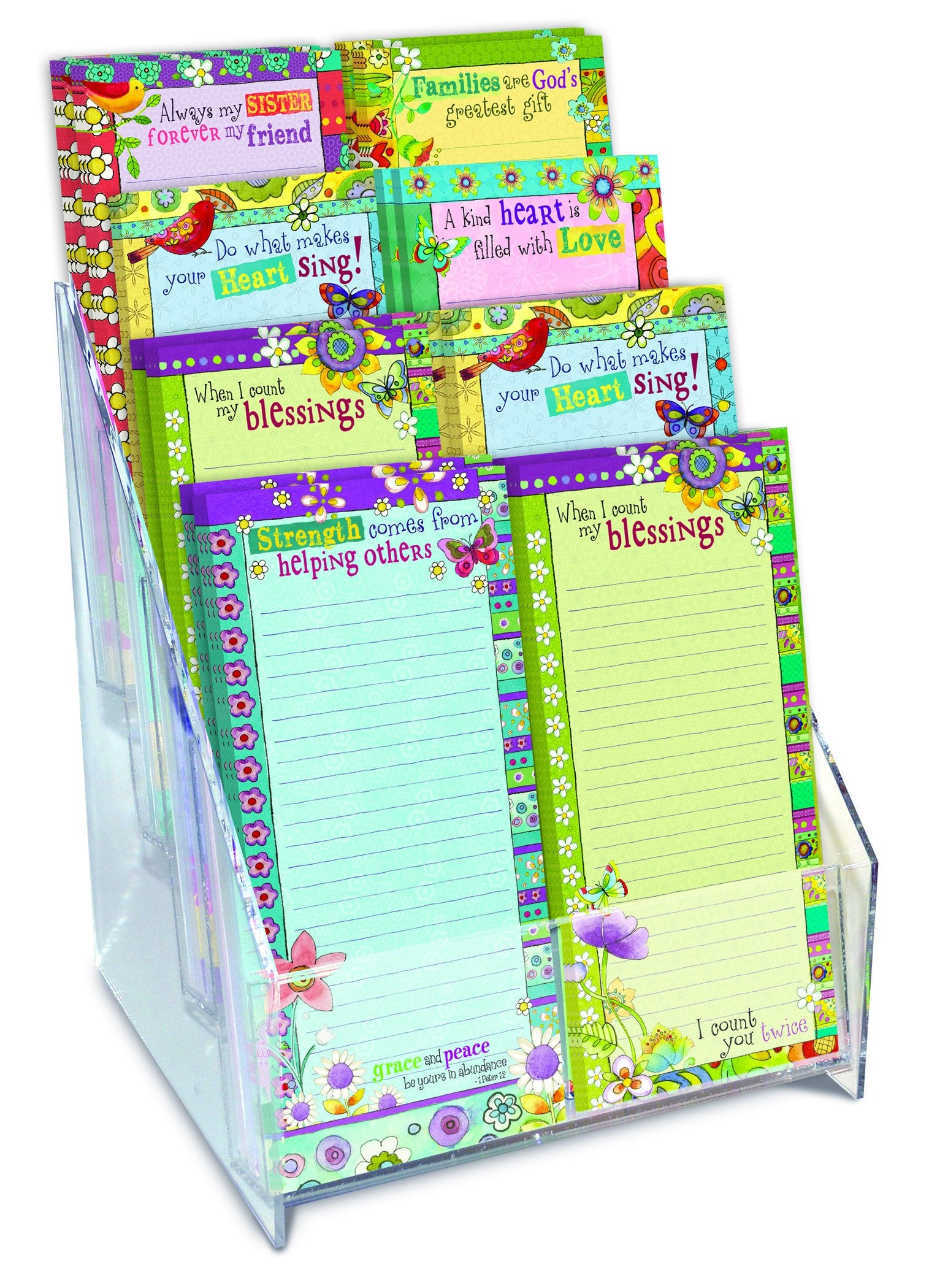 Divinity Boutique Magnetic Memo Listpad Display W/ Offset-Hearts 'N Hugs