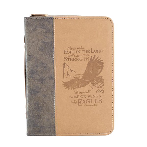 Divine Details: Bible Cover - Brown Wings of Eagles - Isaiah 40:31