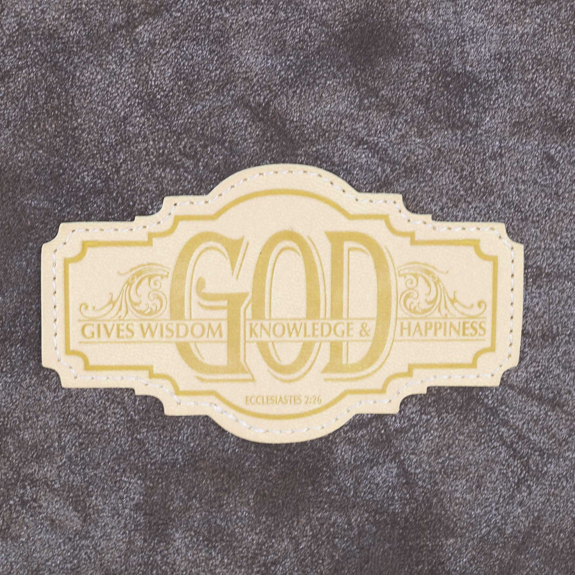 Divine Details: Bible Cover Brown - God Gives Wisdom