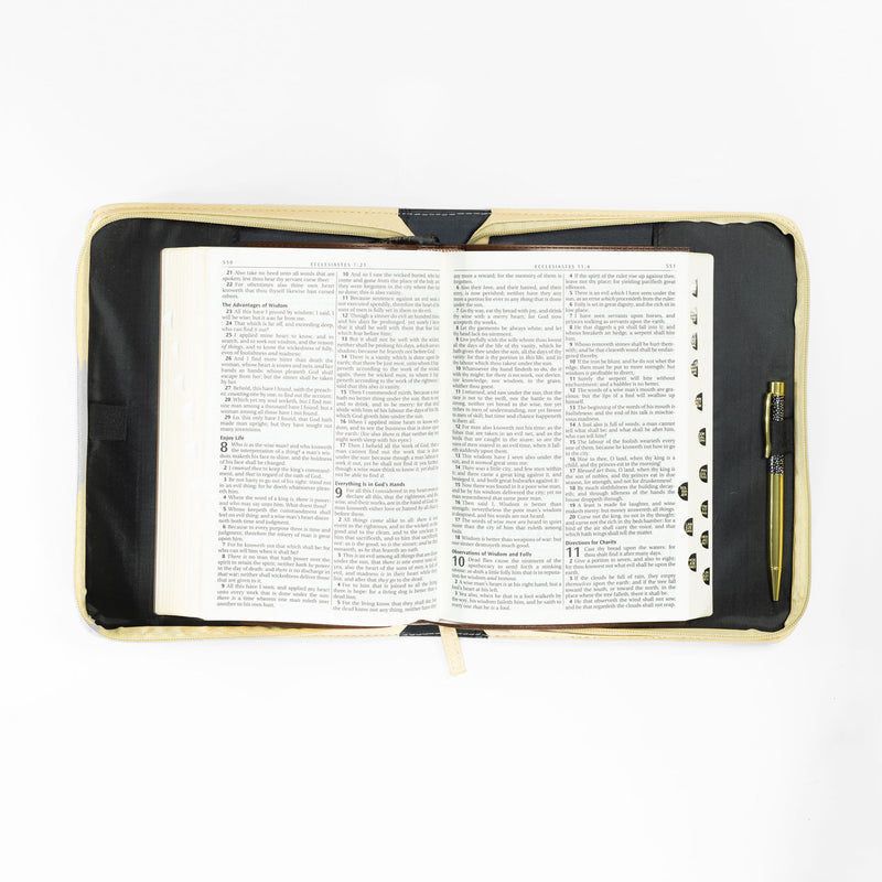 Divine Details: Bible Cover Brown God Gives Wisdom
