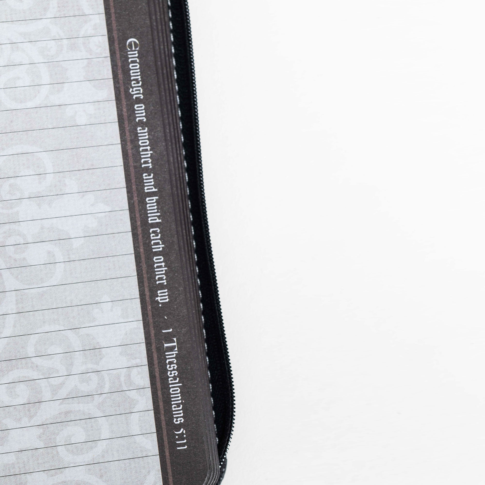 Divine Details: Zippered Journal Black And Silver - Trust In The Lord