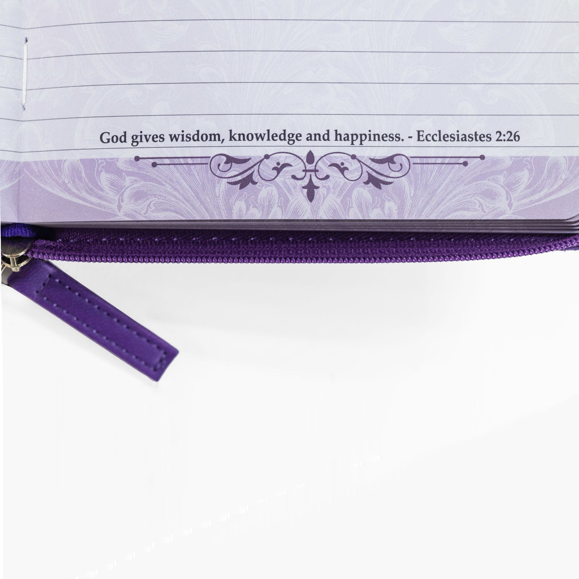 Divine Details: Zippered Journal - Purple Faith