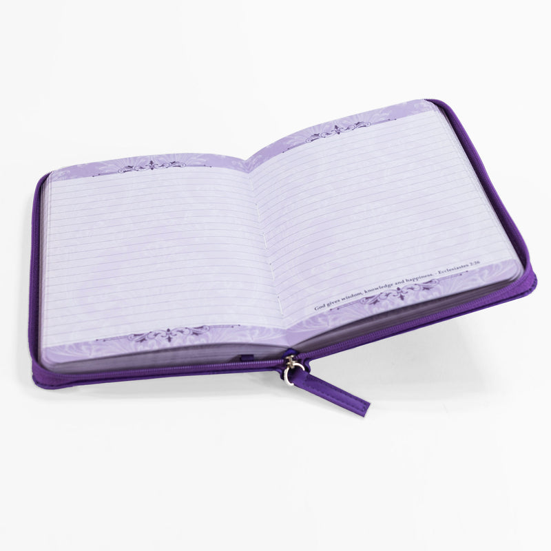 Divine Details: Zippered Journal Purple Faith