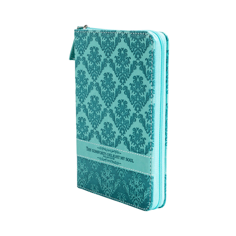 Divine Details: Zippered Journal Teal Green Thy Comforts