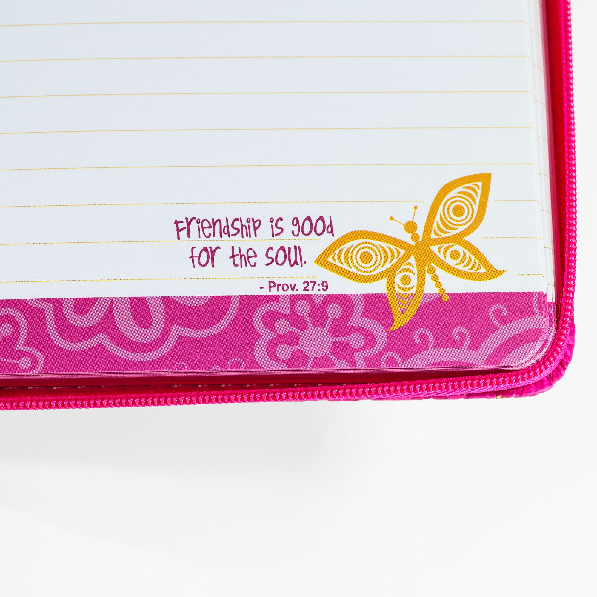 Divine Details: Zippered Journal Pink - Bloom Where God Plants You