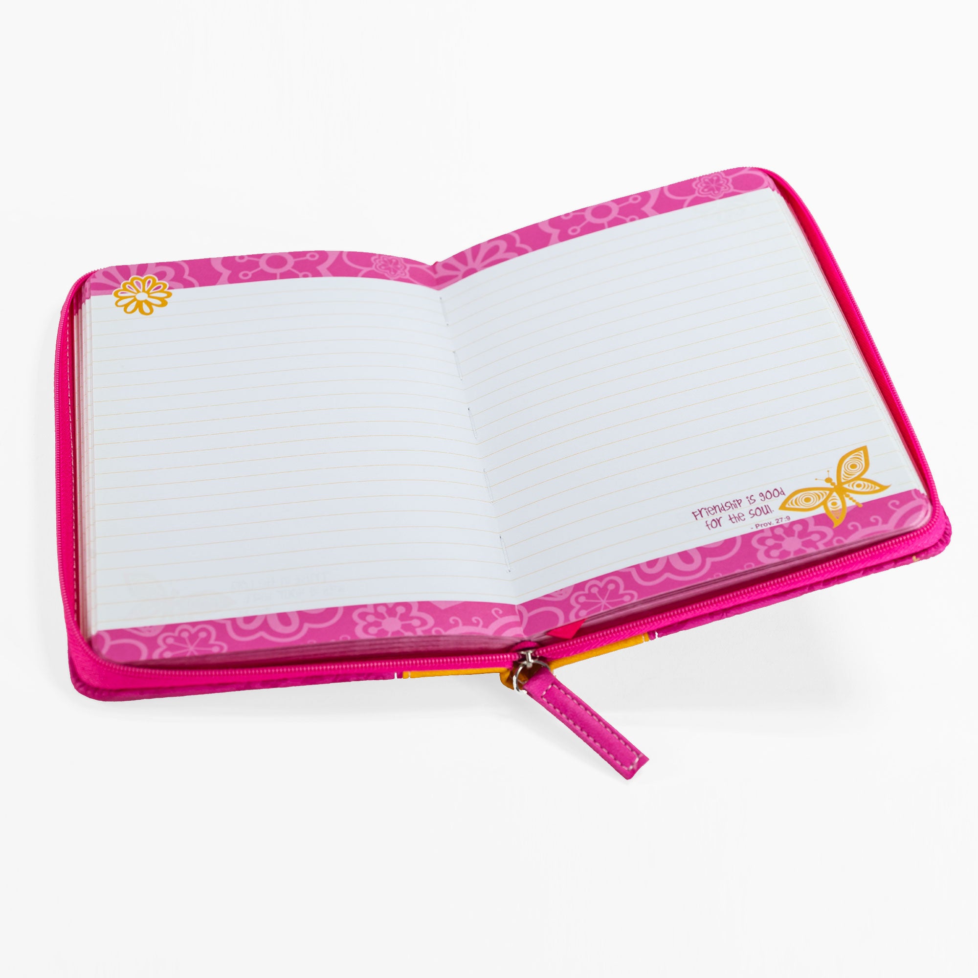 Divine Details: Zippered Journal Pink - Bloom Where God Plants You