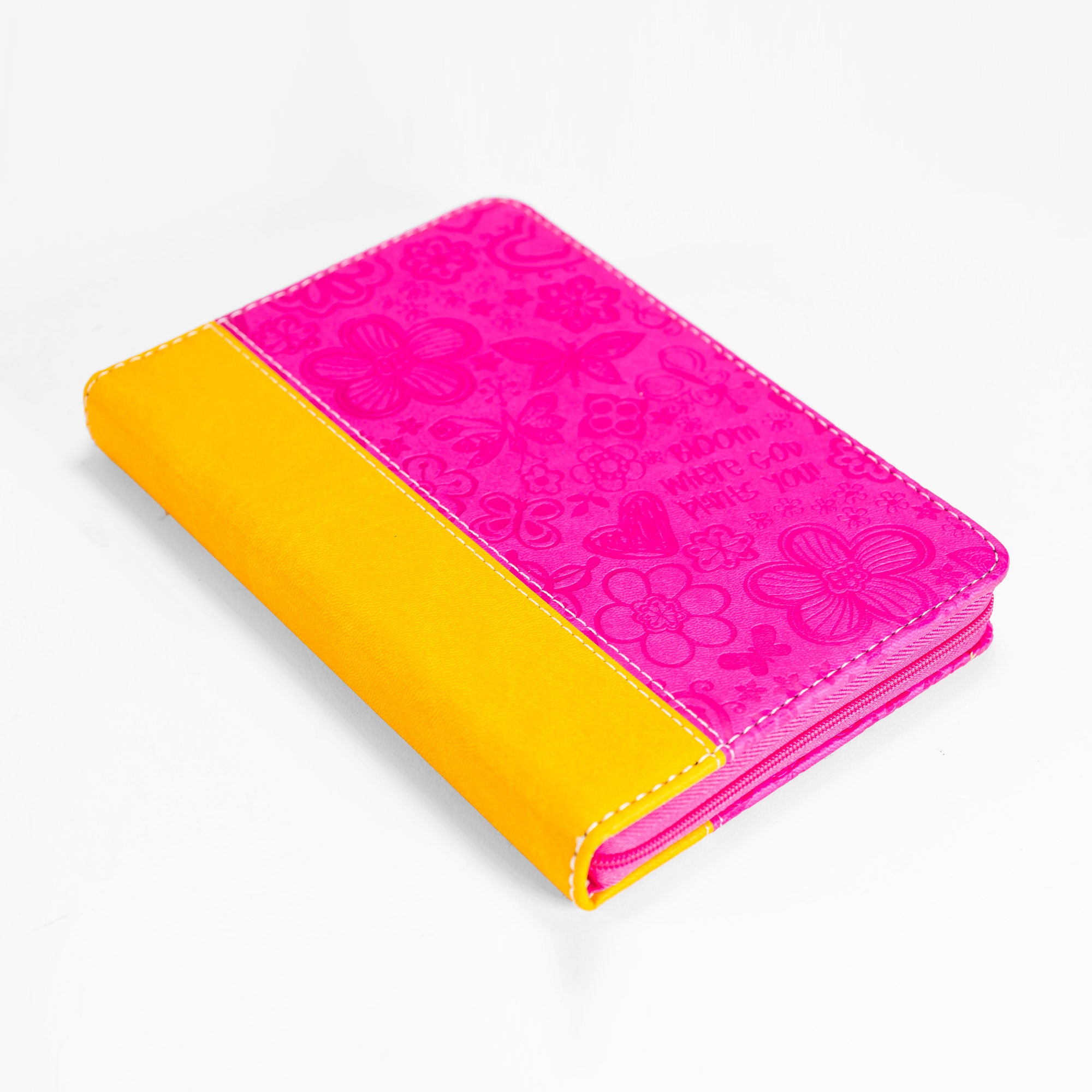 Divine Details: Zippered Journal Pink - Bloom Where God Plants You