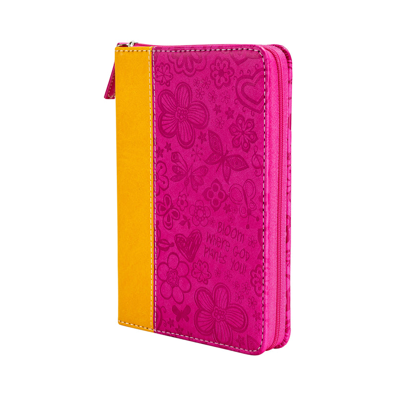 Divine Details: Zippered Journal Pink - Bloom Where God Plants You