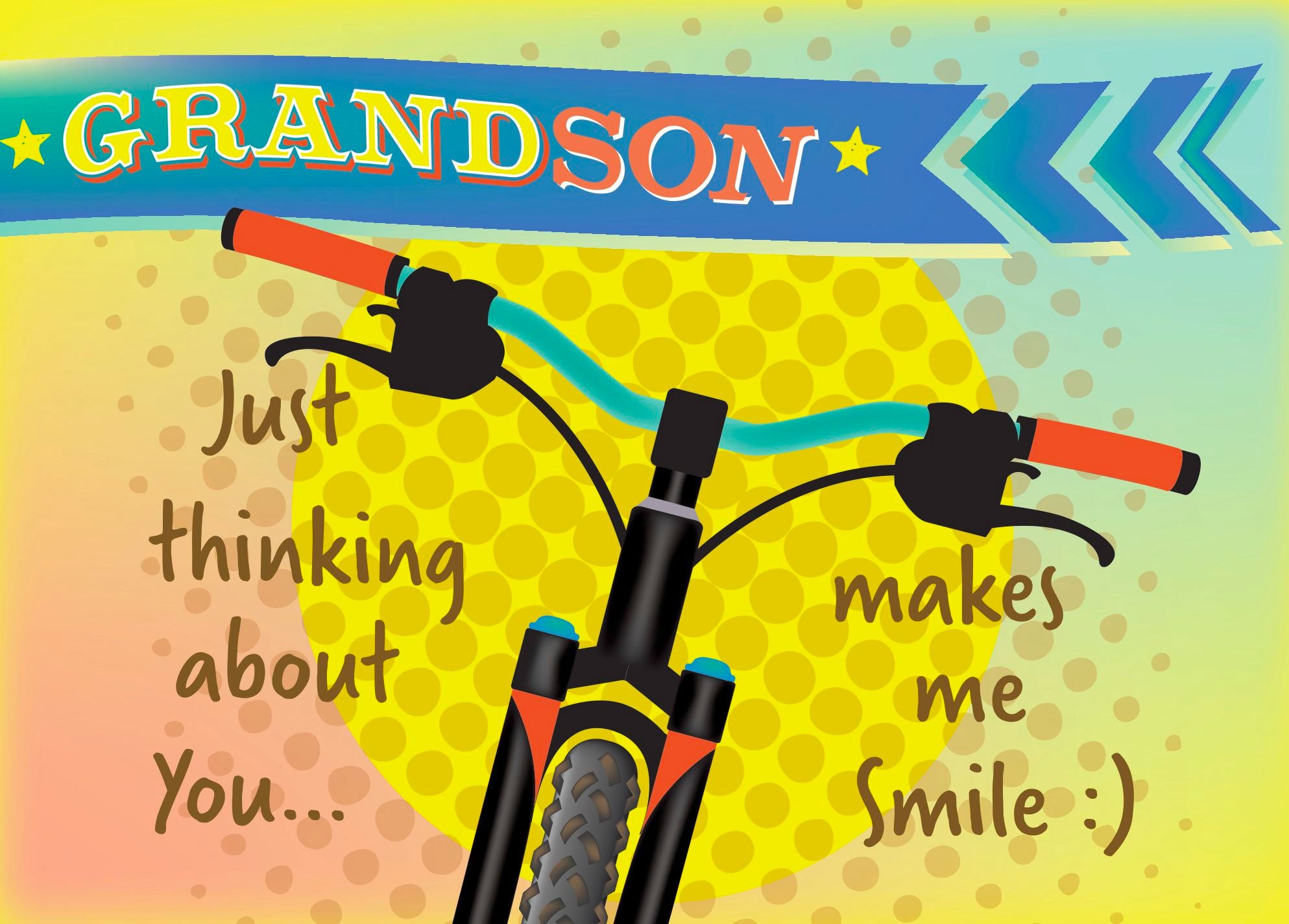 Single Cards: Thinking Of You Grandson (6 Pack)