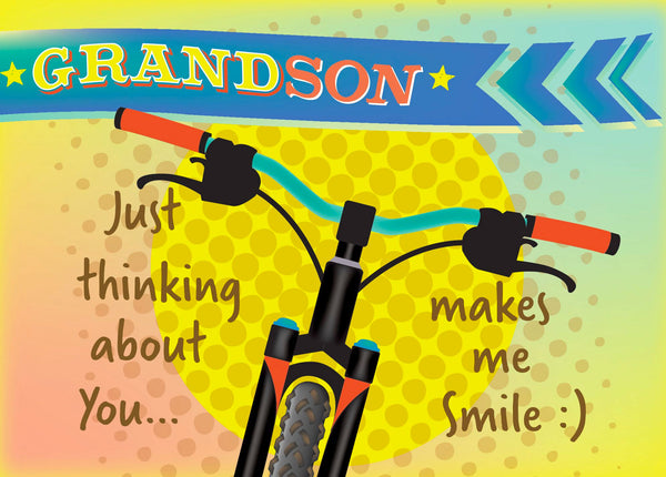 Single Cards: Thinking Of You Grandson (6 Pack)