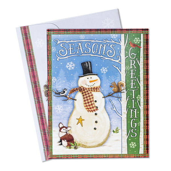 Boxed Christmas Cards: Seasons Greetings snowman