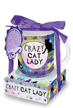Oak Patch Gifts Mug & Note Stack: Crazy Cat Lady
