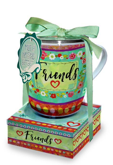 Oak Patch Gifts Mug & Note Stack: Friends