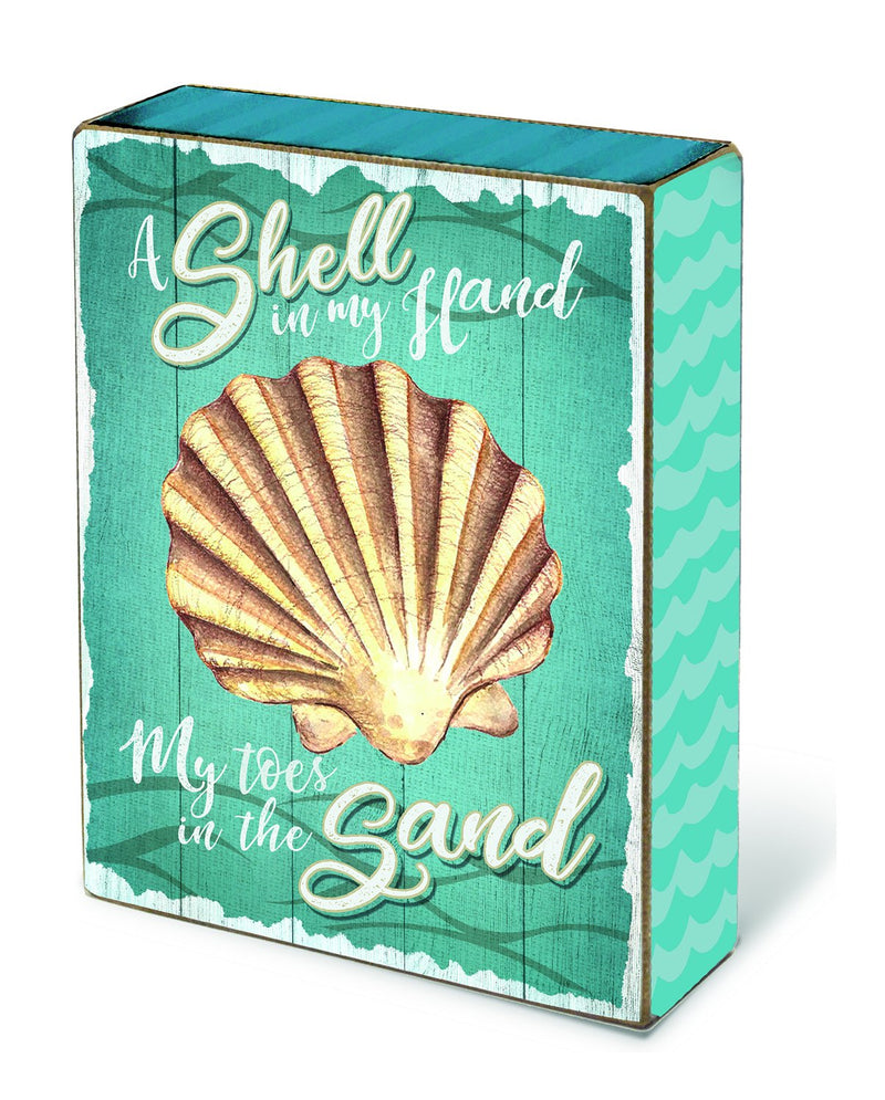 Oak Patch Gifts Coastal: Blox: Shell in My Hand