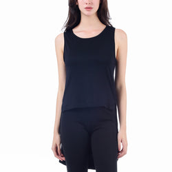 M2O: L/XL Black Hi Low Long Tank