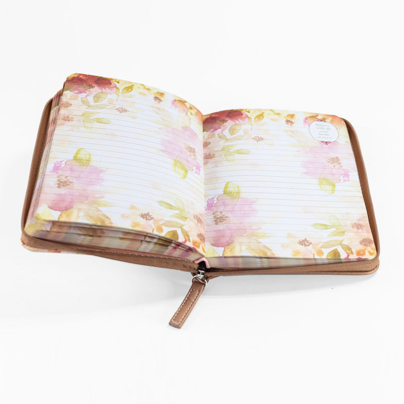 Divine Details: Peach Flowers Journal