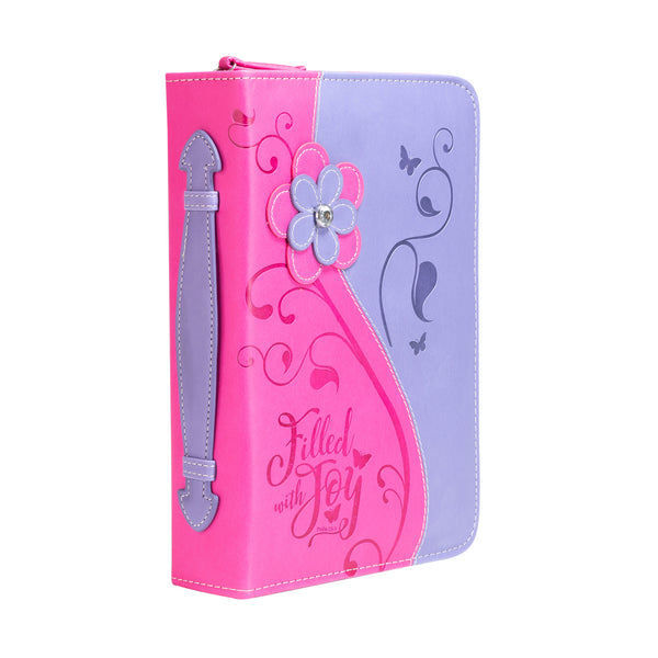 Divine Details: Bible Cover Pink Daisy Filled W/Joy