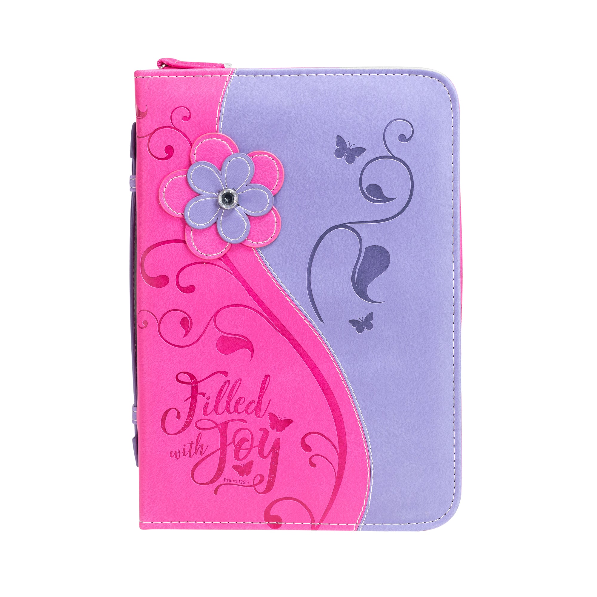 Divine Details: Bible Cover Pink - Daisy Filled W/Joy