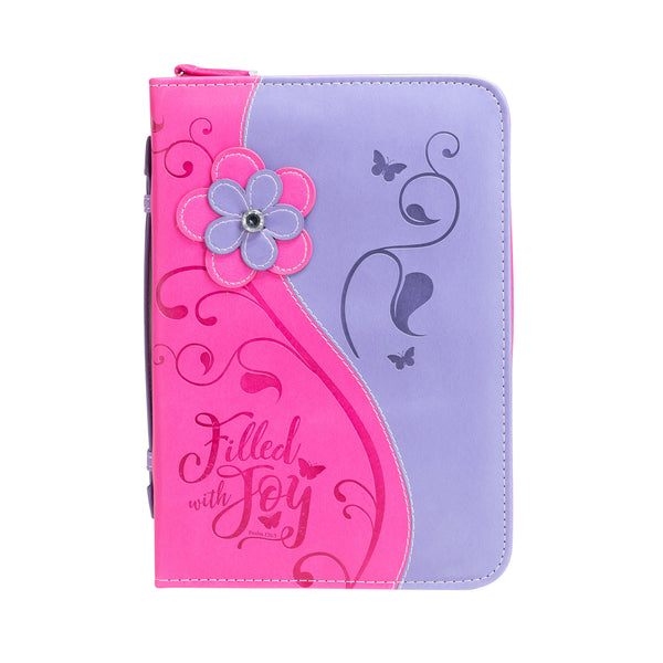 Divine Details: Bible Cover Pink Daisy Filled W/Joy