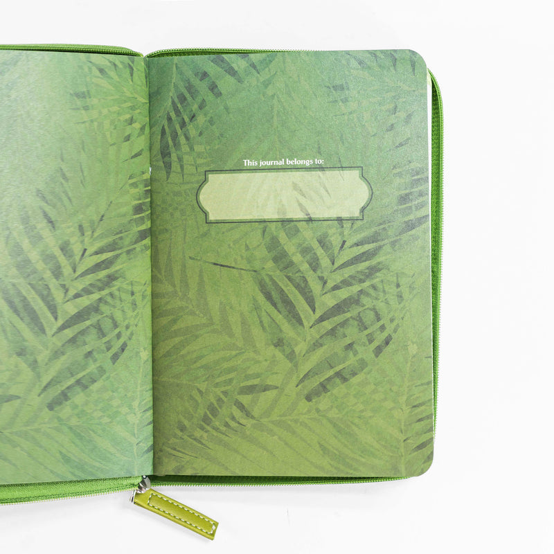 Divine Details: Green & Gold Palm Frond Journal