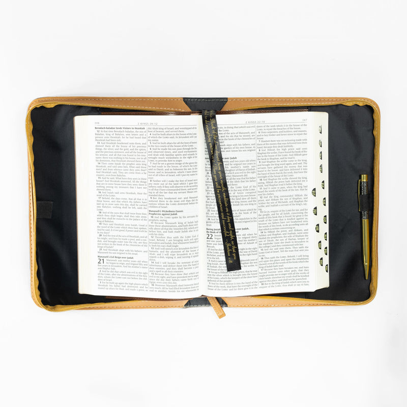 Divine Details: Bible Cover - Brown & Gold For I Know the Plans - Jeremiah 29:11