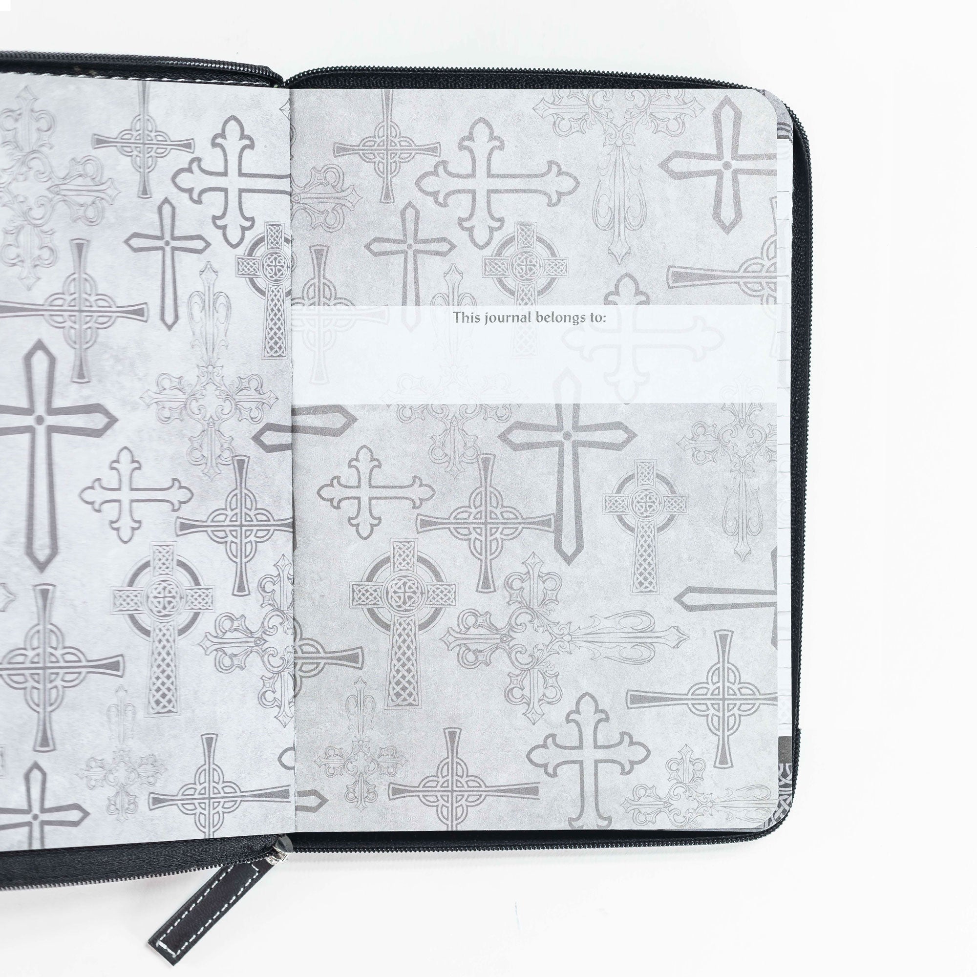 Divine Details: Silver Black Crosses Journal