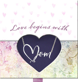 Oak Patch Gifts Cherished Women: Mom Heart Necklace