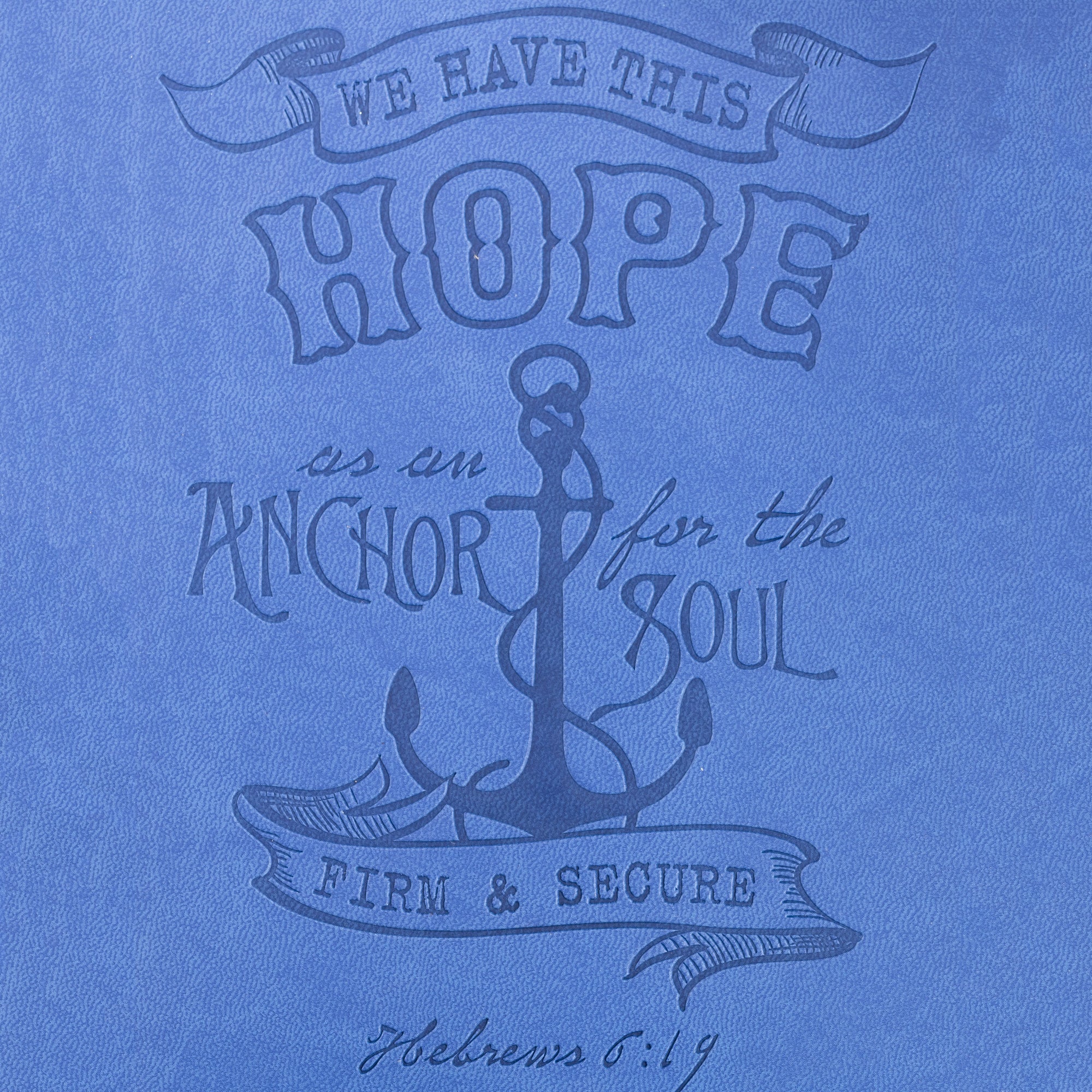 Faux Leather Journal : Blue Hope Anchor, Anchor Charm