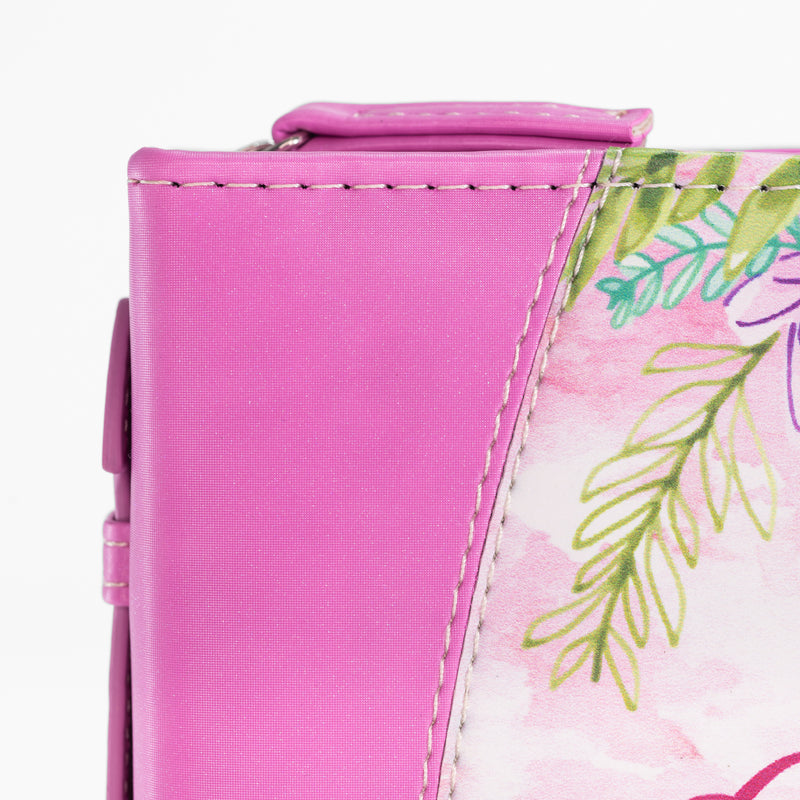 Divine Details: Bible Cover - Pink Floral Grow in Grace - 2 Peter 3:18