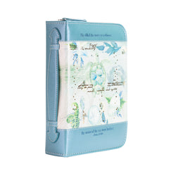 Divine Details: Bible Cover - Blue Sea Turtle He stilled the storm to a whisper - Psalm 107:29
