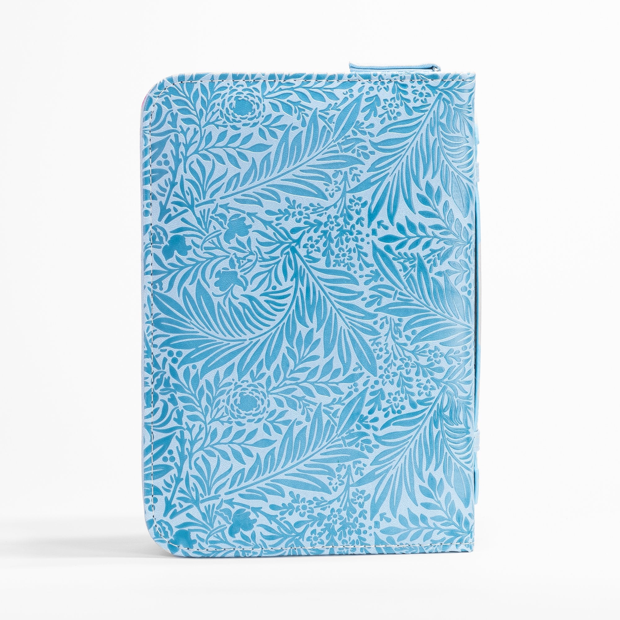 Divine Details: Bible Cover - Blue Floral Love has been poured into our Hearts - Romans 5:5