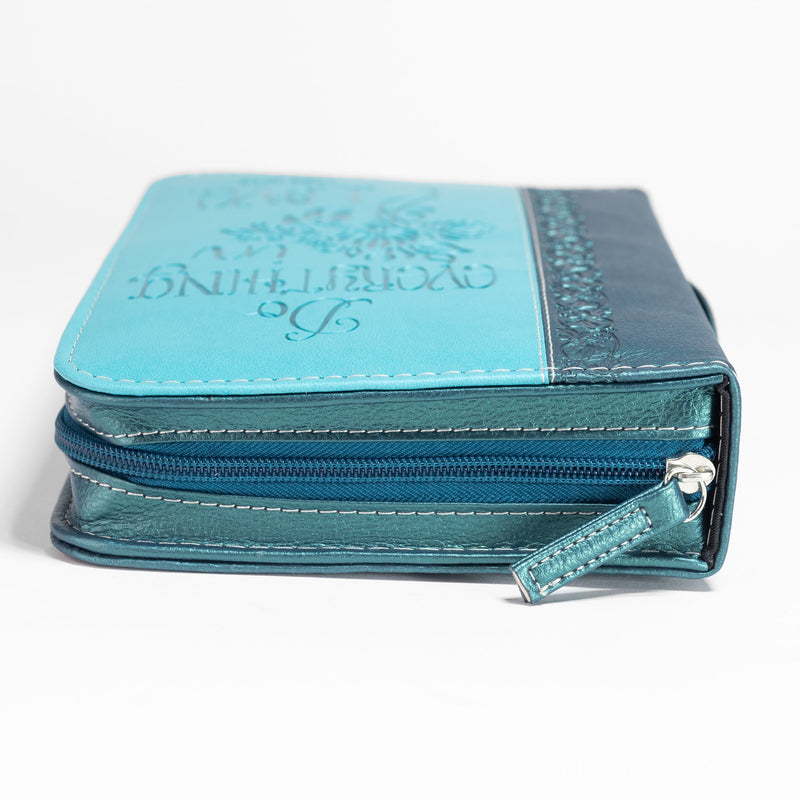 Divine Details: Bible Cover - Teal Do Everything in Love - 1 Corinthians 16:14