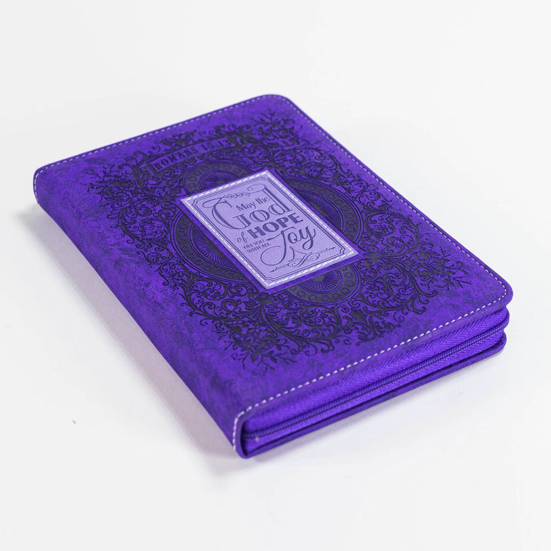 Divine Details: Zippered Journal: Purple God of Hope