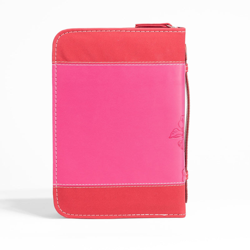 Divine Details: Bible Cover -Pink & Red Be encouraged in Heart - Colossians 2:2