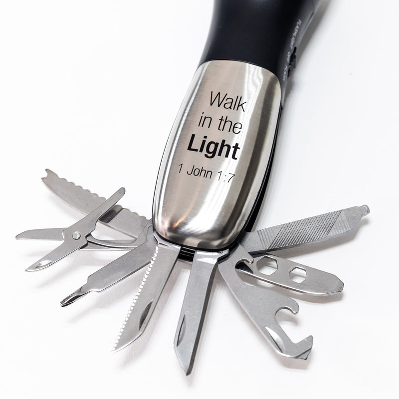 Man of God: 10 Function Flashlight Survival Tool – Nicole Brayden Gifts