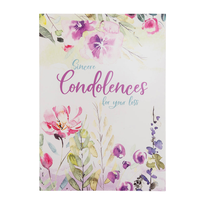 Single Cards: Condolences Watercolor 2 Thessalonians 2:16-17 (Set of 6)