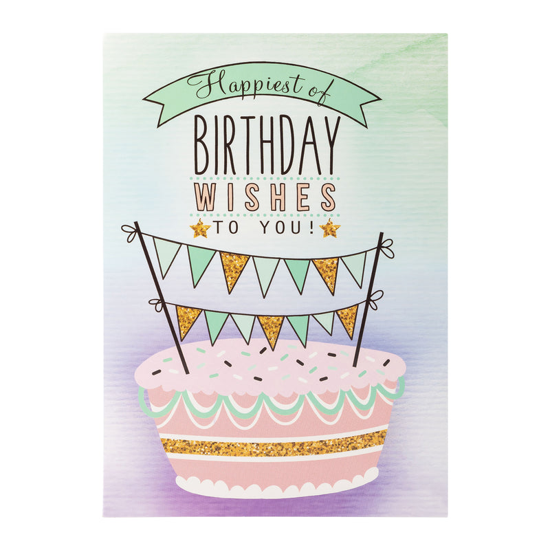 Single Cards: Birthday, Wishes, Happiest of Birthday Wishes to you (Set of 6)
